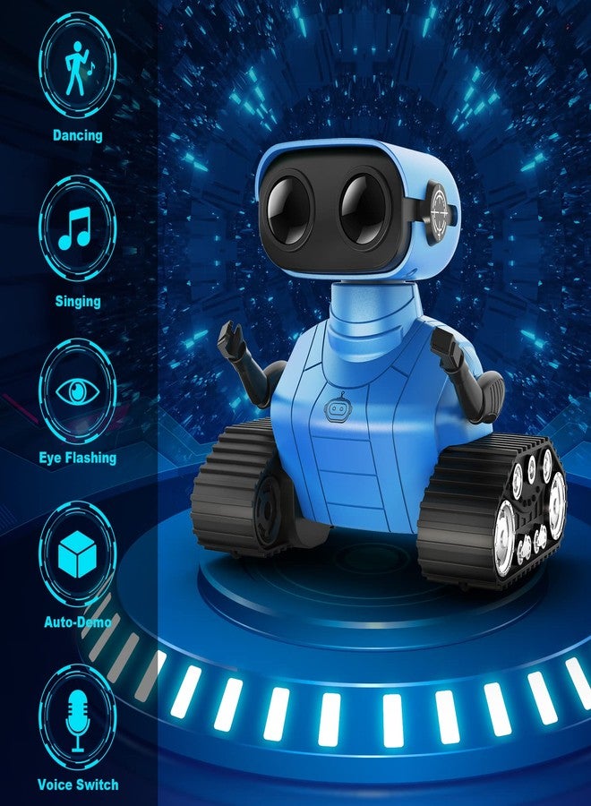 Hamourd Robot Toys for Boys Girls, Rechargeable Remote Control Emo Robots with Auto-Demonstration, Flexible Head & Arms, Dance Moves, Music, Shining LED Eyes for 5+ Years Old Kids - Image 2